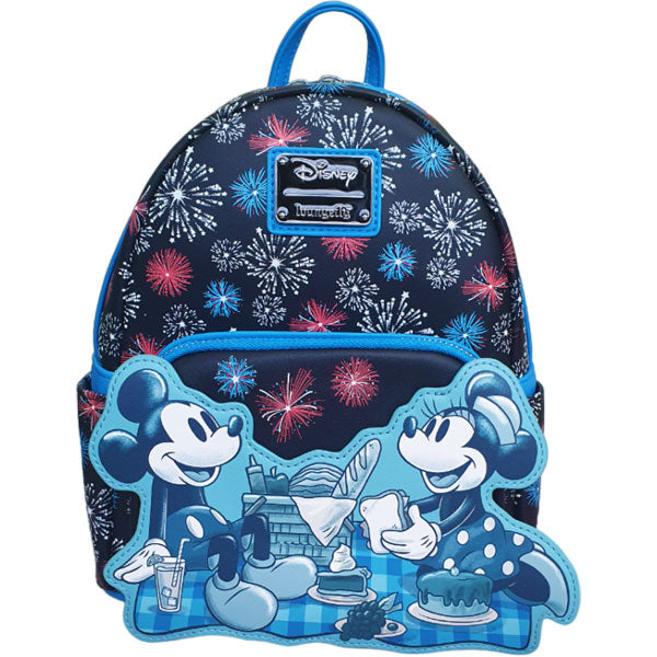 Deals *NEW* Disney's Mickey Mouse Blue Denim Loungefly Backpack AND Wallet