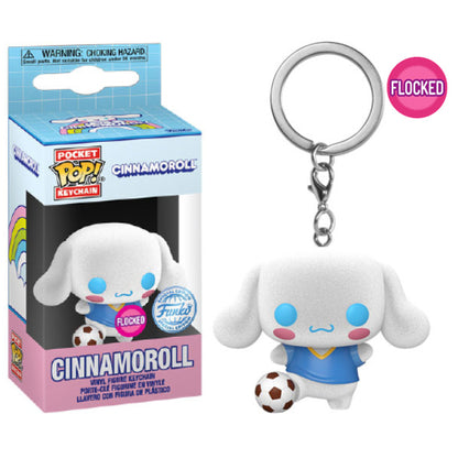 Sanrio - Cinnamoroll (with Soccer Ball) US Exclusive Flocked Pop! Keychain