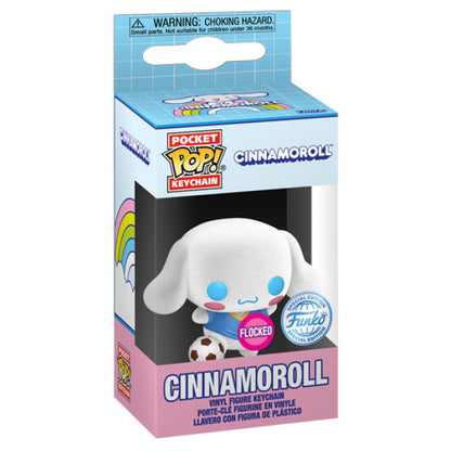 Sanrio - Cinnamoroll (with Soccer Ball) US Exclusive Flocked Pop! Keychain