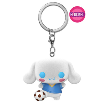 Sanrio - Cinnamoroll (with Soccer Ball) US Exclusive Flocked Pop! Keychain