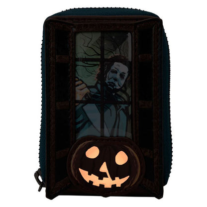 Loungefly - Halloween - Michael Myers Pumpkin Glow Accordion Zip Around Wallet