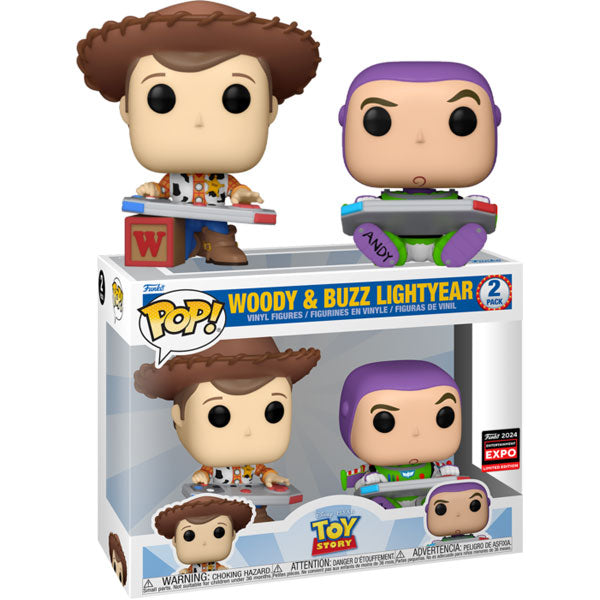 2024 Entertainment Expo Convention - Toy Story - Woody & Buzz Gaming US Exclusive 2 Pack Pop! Vinyl