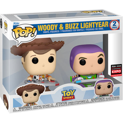 2024 Entertainment Expo Convention - Toy Story - Woody & Buzz Gaming US Exclusive 2 Pack Pop! Vinyl