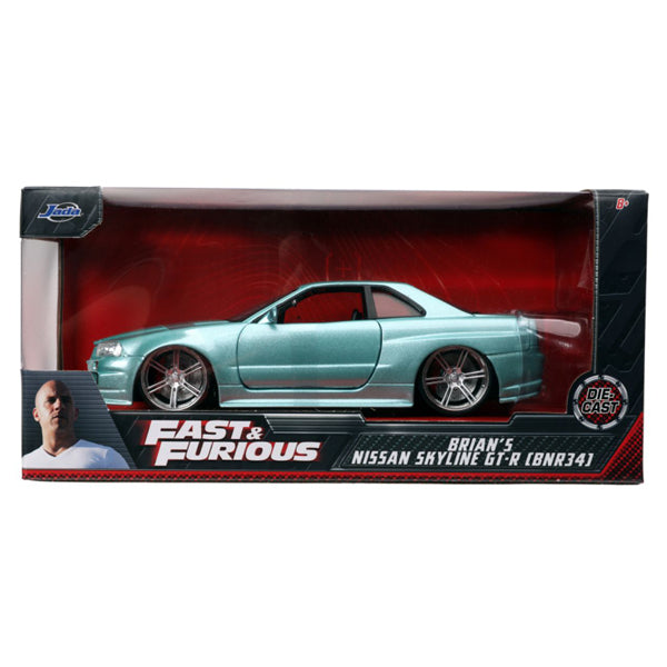 Fast And Furious - 2002 Nissan Skyline GT-R (R34) 1:24 Scale