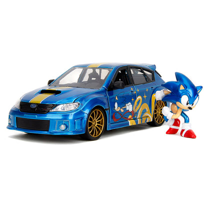 Sonic - Subaru STI with Sonic Figure 1:24 Scale Diecast Vehicle