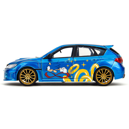 Sonic - Subaru STI with Sonic Figure 1:24 Scale Diecast Vehicle