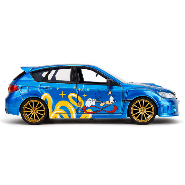 Sonic - Subaru STI with Sonic Figure 1:24 Scale Diecast Vehicle