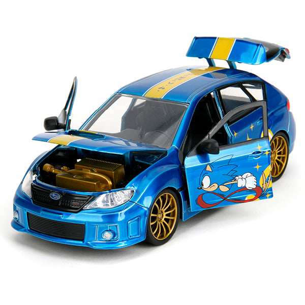 Sonic - Subaru STI with Sonic Figure 1:24 Scale Diecast Vehicle