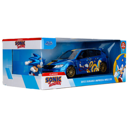 Sonic - Subaru STI with Sonic Figure 1:24 Scale Diecast Vehicle