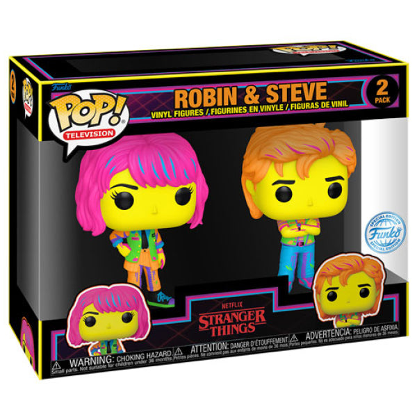 Stranger Things - Robin & Steve Blacklight US Exclusive Pop! Vinyl 2 Pack