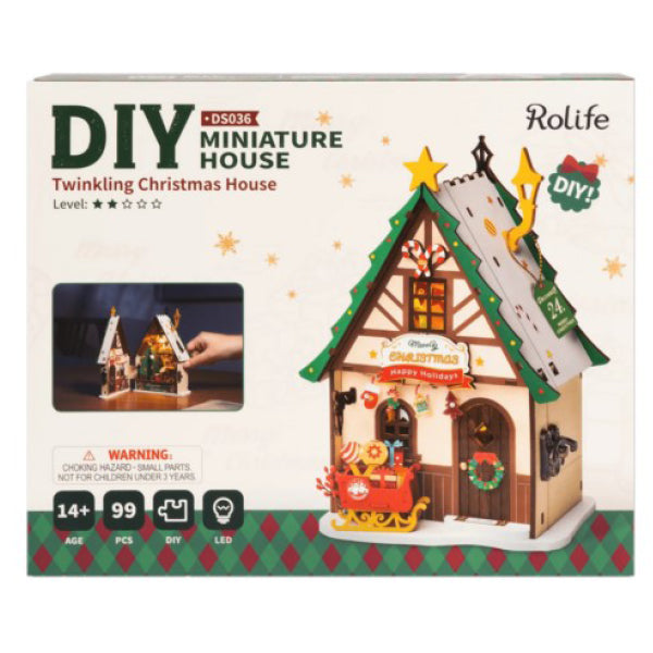 Robotime - DIY Mini House Twinkling Christmas House