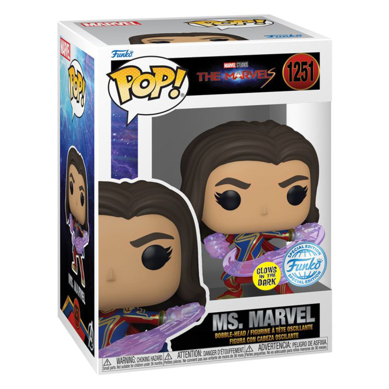 The Marvels (2023) - Ms. Marvel US Exclusive Glow Pop! Vinyl