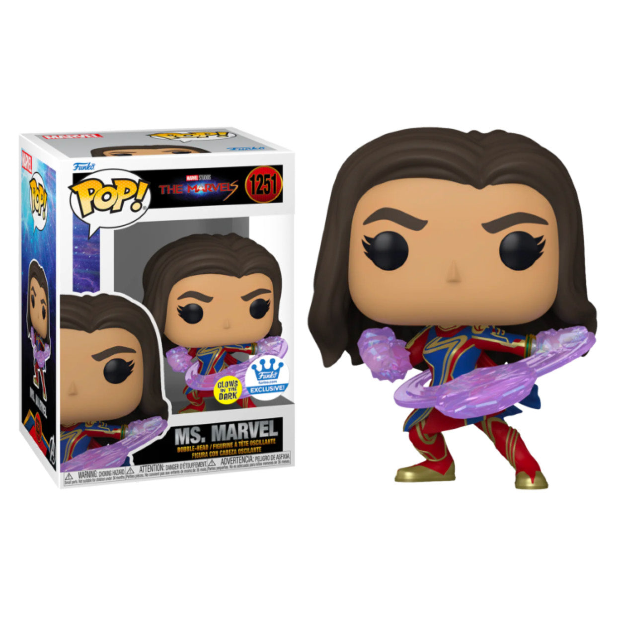 The Marvels (2023) - Ms. Marvel US Exclusive Glow Pop! Vinyl