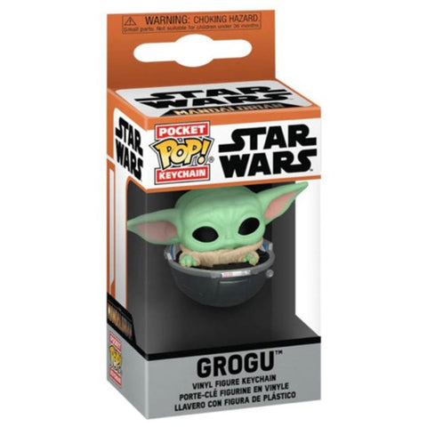 Image of Star Wars: Mandalorian - Grogu in Hovering Pram Pop! Vinyl Keychain