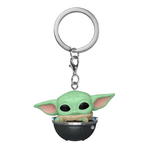 Image of Star Wars: Mandalorian - Grogu in Hovering Pram Pop! Vinyl Keychain