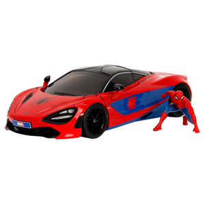 Hollywood Rides - Spider-Man with McLaren 720S 1:24 Scale Diecast Vehicle Set