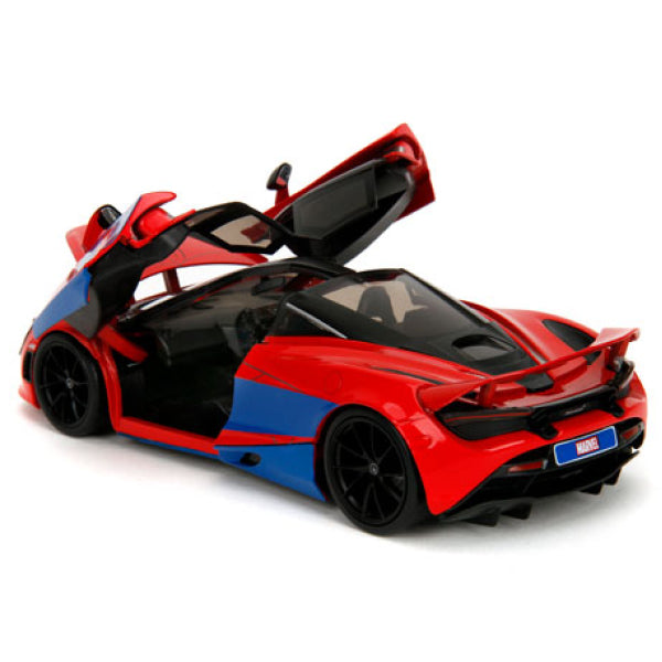 Hollywood Rides - Spider-Man with McLaren 720S 1:24 Scale Diecast Vehicle Set