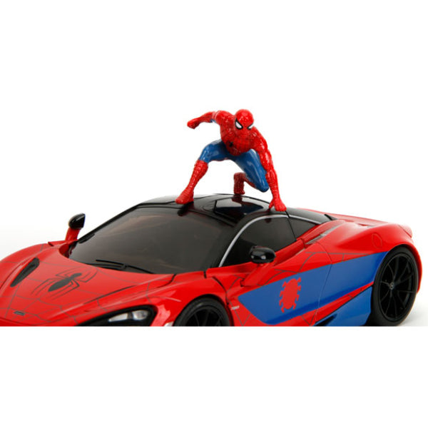 Hollywood Rides - Spider-Man with McLaren 720S 1:24 Scale Diecast Vehicle Set