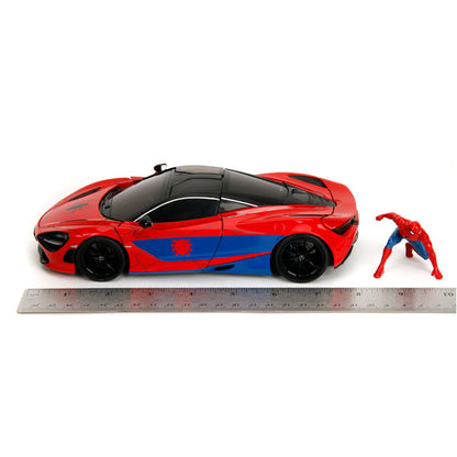 Hollywood Rides - Spider-Man with McLaren 720S 1:24 Scale Diecast Vehicle Set