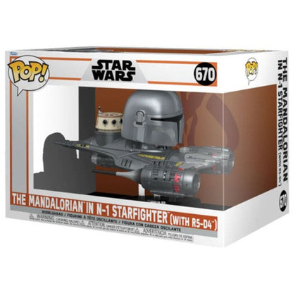 Star Wars: Mandalorian - Mandalorian in N-1 Starfighter & R5-D4 Pop! Vinyl Ride