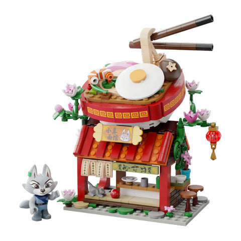 Image of Kung Fu Panda - Zhen's Ramen Stall Mini Street View Building Block Construction Set (359 Pieces)