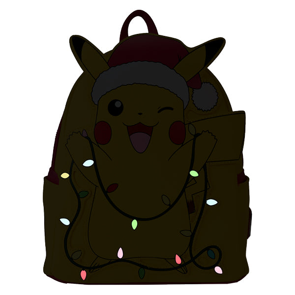 Loungefly - Pokemon - Santa Pikachu Christmas Lights Light Up Mini Backpack