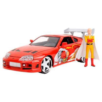 One Punch Man - Saitama with 1995 Toyota Supra V2 1:24 Scale Diecast Vehicle