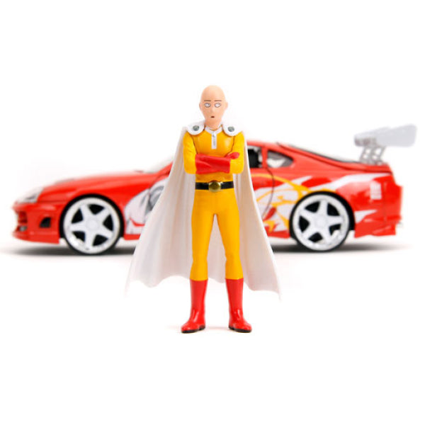 One Punch Man - Saitama with 1995 Toyota Supra V2 1:24 Scale Diecast Vehicle