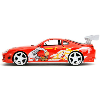 One Punch Man - Saitama with 1995 Toyota Supra V2 1:24 Scale Diecast Vehicle