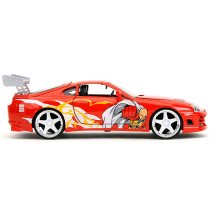 One Punch Man - Saitama with 1995 Toyota Supra V2 1:24 Scale Diecast Vehicle