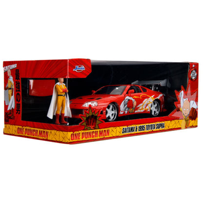 One Punch Man - Saitama with 1995 Toyota Supra V2 1:24 Scale Diecast Vehicle