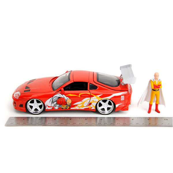 One Punch Man - Saitama with 1995 Toyota Supra V2 1:24 Scale Diecast Vehicle