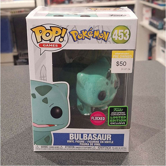 ECCC 2020 - Pokemon - Bulbasaur Flocked Exclusive Pop! Vinyl