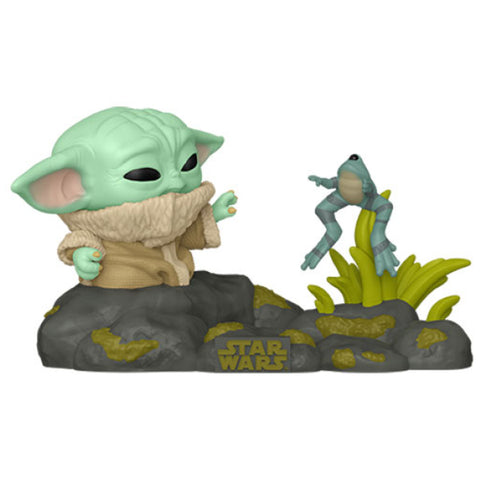 Image of Star Wars: The Mandalorian - Grogu with Frog Deluxe Pop! Vinyl