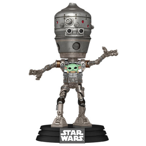 Image of Star Wars: The Mandalorian - IG-12 with Grogu Deluxe Pop! Vinyl