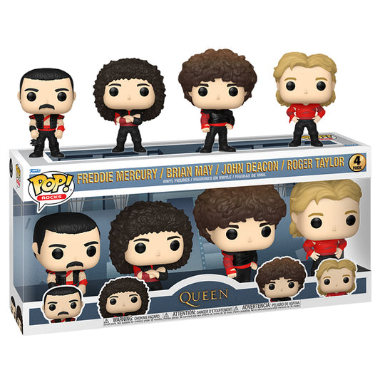 Queen - Freddie Mercury, Brian May, John Deacon & Roger Taylor Pop! Vinyl 4 Pack