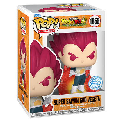 Dragon Ball Super - Broly - Super Saiyan God Vegeta (With Flames) US Exclusive Pop! Vinyl