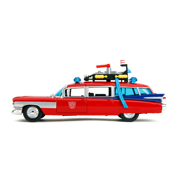 Hollywood Rides - Ghostbusters ECTO-1 + Optimus Prime 1:24 Mash-up Diecast