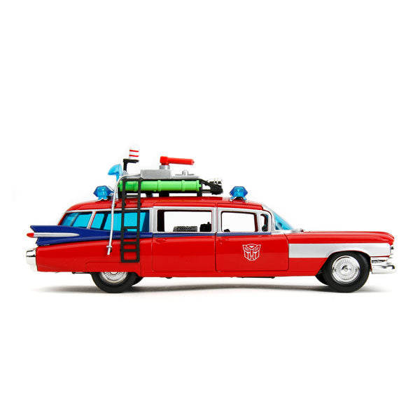 Hollywood Rides - Ghostbusters ECTO-1 + Optimus Prime 1:24 Mash-up Diecast