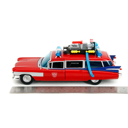 Hollywood Rides - Ghostbusters ECTO-1 + Optimus Prime 1:24 Mash-up Diecast