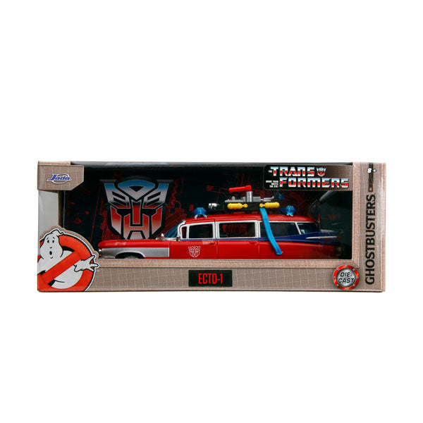 Hollywood Rides - Ghostbusters ECTO-1 + Optimus Prime 1:24 Mash-up Diecast