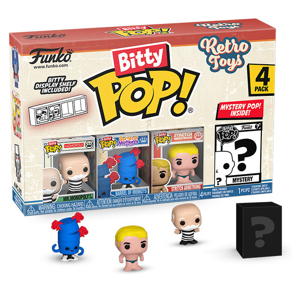 Retro Toys - Mr Monopoly Bitty Pop! 4 Pack