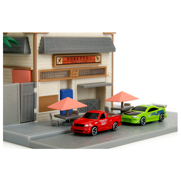 Fast & Furious - Toretto's Cafe Nano-Scene with 2 Vehicles