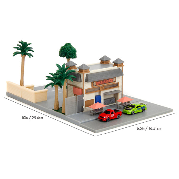 Fast & Furious - Toretto's Cafe Nano-Scene with 2 Vehicles