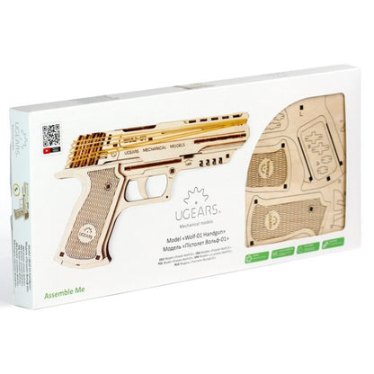 UGears Wolf-01 Mechanical Handgun