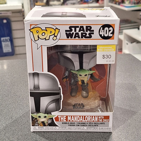 Star Wars - The Mandalorian - Mandalorian with the Child Jetpack Flying Pop! Vinyl