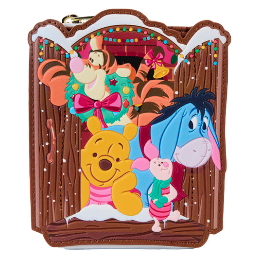 Loungefly - Winnie the Pooh - Pooh and Friends Christmas Greetings Zip Around Wallet