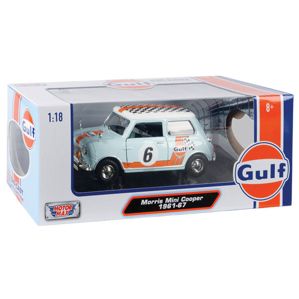 Gulf Collection - 1:18 Scale Morris Mini Cooper 1961-67 with Gulf Livery