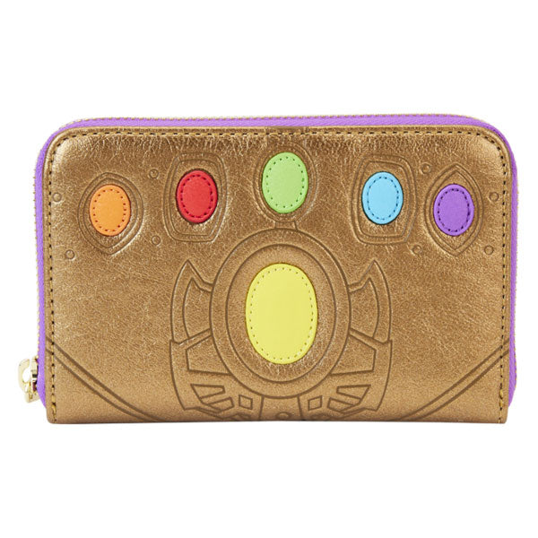 Loungefly - Marvel Comics - Thanos Gauntlet Metallic Zip Around Wallet