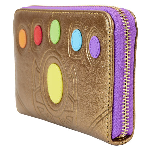 Loungefly - Marvel Comics - Thanos Gauntlet Metallic Zip Around Wallet